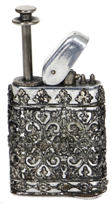 Janis Joplin Owned & Used Silver Tone Ornate Lighter