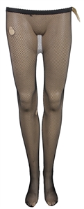 Madonna Owned & Stage Worn Black Fishnet Stocking - Worn Throughout “The Girlie Show” In 1993