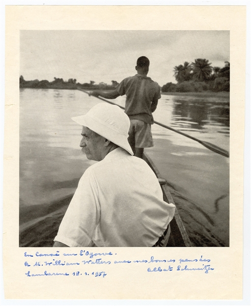 Albert Schweitzer Signed Photograph in the Congo