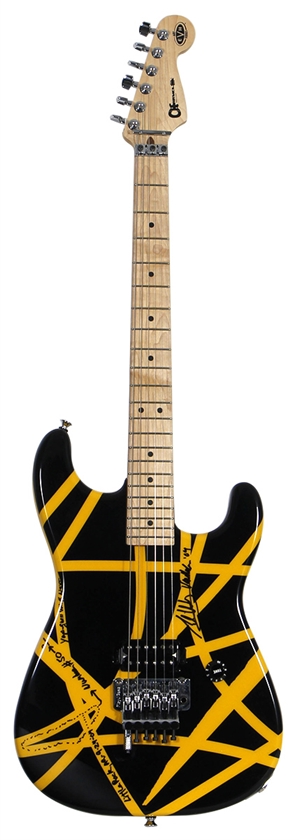 Eddie Van Halen 9/24/04 Stage Used & Hand Striped 2004 Charvel Bumblebee Guitar (EVH LOA)