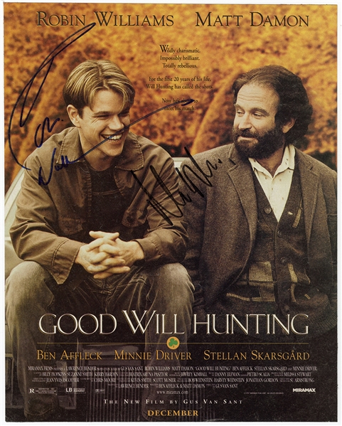 Robin Williams & Matt Damon Signed “Good Will Hunting” Movie Print