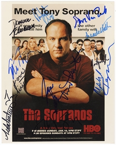 The Sopranos Cast (12) Signed “Meet Tony Soprano” 1st Season Print