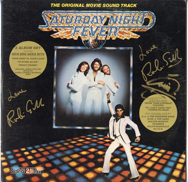 Robin Gibb & Barry Gibb Signed “Saturday Night Fever” Album (Maxim Langstaff Collection)