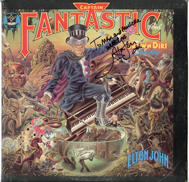 Elton John Signed “Captain Fantastic and the Brown Dirt Cowboy” Album (Maxim Langstaff Collection)