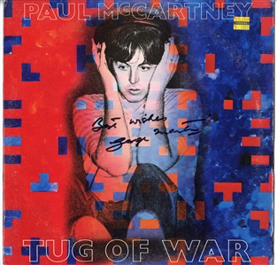 George Martin Signed “Paul McCartney Tug of War” Album (Maxim Langstaff Collection)