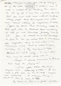 George Martin Handwritten Notes for “The Making of Sergeant Pepper” Film - References to “Yesterday” & More! (Maxim Langstaff Collection)