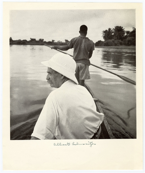 Albert Schweitzer Signed Photograph in the Congo