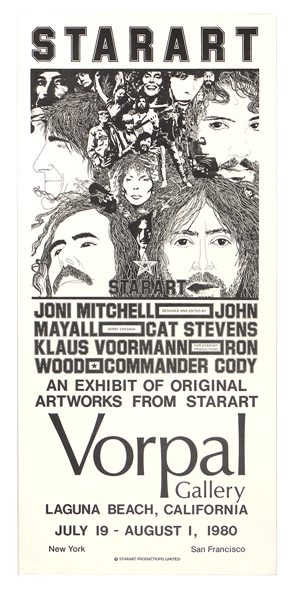 Starart Joni Mitchell & More Original 7/19/1980 Poster (Gary Switlo Collection)