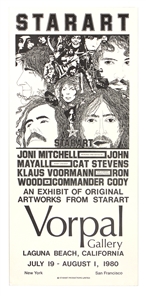 Starart Joni Mitchell & More Original 7/19/1980 Poster (Gary Switlo Collection)