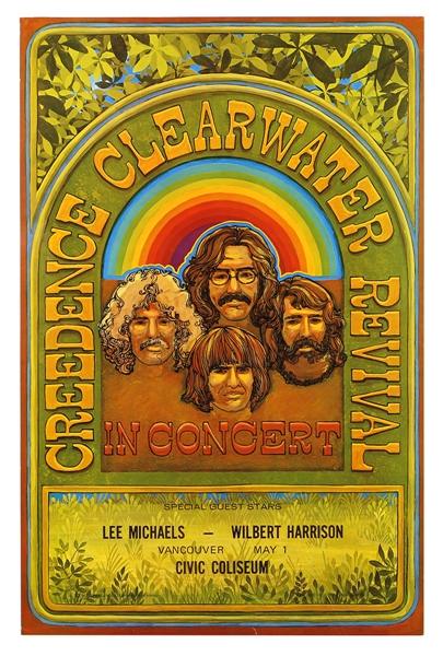 Creedence Clearwater Revival 5/1/1970 Vancouver Concert Poster (Gary Switlo Collection)