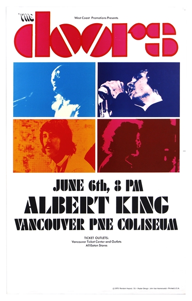 The Doors 6/6/1970 Albert King Coliseum Concert Poster (Gary Switlo Collection)