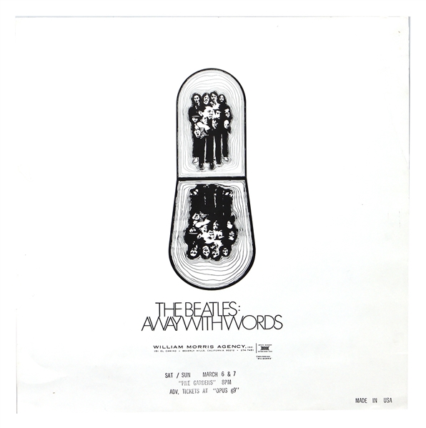 The Beatles “Away with Words” 3/6/1970 Original Poster (Gary Switlo Collection)