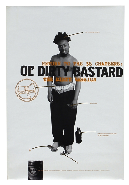 Ol Dirty Bastard “Return to the 36 Chambers” Original Album Poster