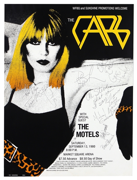 The Cars 9/13/1980 Band Signed Original Concert Poster