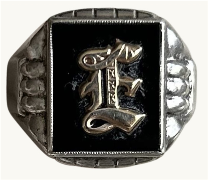 Elvis Presley Personally Owned & Worn Black Onyx “E” Ring