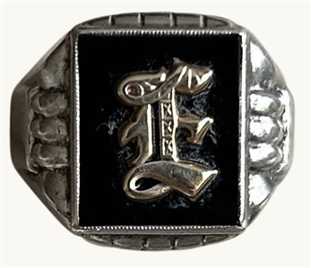 Elvis Presley Personally Owned & Worn Black Onyx “E” Ring