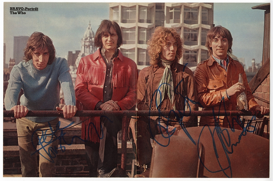 The Who Signed (3) Oversized Magazine Fold-Out Photograph