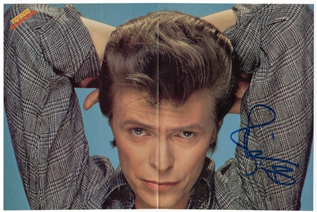 David Bowie Signed Oversized Magazine Fold-Out Photograph (REAL)