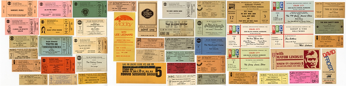 Lot of 47 Vintage Late Night Show Original Tickets (ABC, NBC & More)