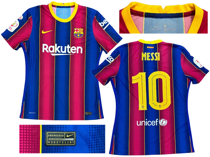 2021 Lionel Messi FC Barcelona Copa Del Rey Club Match Worn Jersey - Unwashed (RGU LOA)