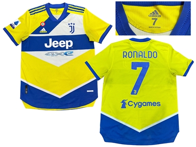 2021 Cristiano Ronaldo Juventus Match Worn Jersey - Unwashed with Heavy Wear (RGU & MEARS LOA)