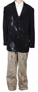 Neil Young Owned & Stage Worn 2008 Continental Tour Suit Outfit - With Paint Stains Throughout (Photo-Matched)