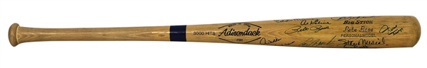 3,000 Hit Club Signed (14) Pete Rose Professional Model Bat - Featuring Hank Aaron, Willie Mays & Carl Yastrzemski (Matt Minker Collection)