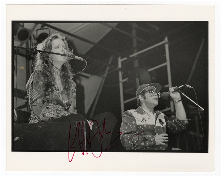 Elton John Signed Original Concert Photograph 