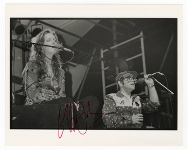 Elton John Signed Original Concert Photograph 