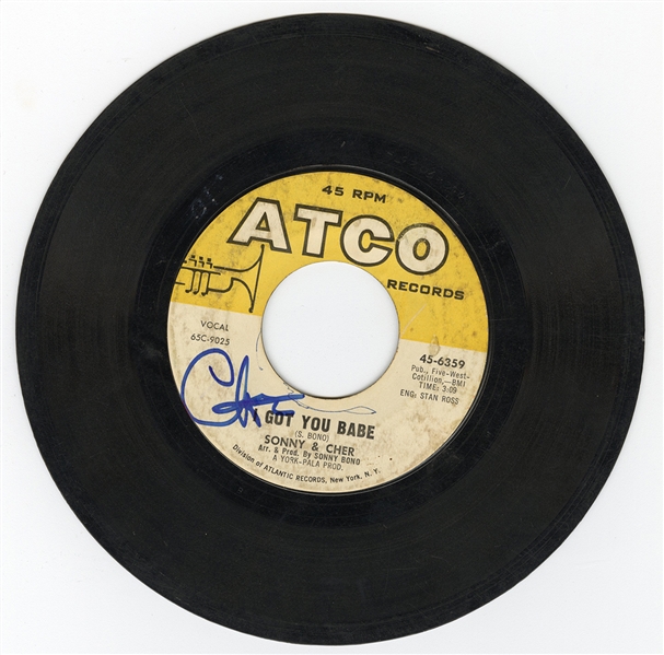 Cher Signed “Got You Babe” Acetate