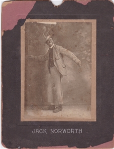 Jack Norworth Take Me Out to the Ball Game Blackface Cabinet Photograph (1908)             