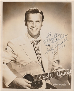 Eddy Arnold Signed Photograph With Fan Club Letter 1953