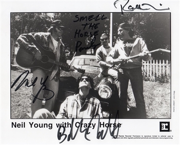 Neil Young with the Crazy Horse Signed Promotional Photograph (REAL)