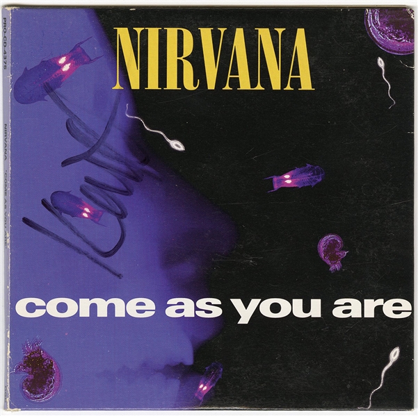 Nirvana Kurt Cobain Signed "Come As You Are" CD Cover