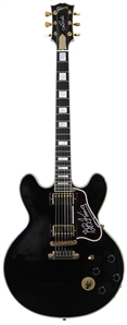 B.B. King Stage Played & Signed 2005 Gibson Lucille Guitar with Stage Used & Signed Microphone (JSA & RGU)