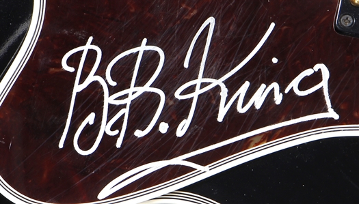 B.B. King Stage Played & Signed 2005 Gibson Lucille Guitar with Stage Used & Signed Microphone (JSA & RGU)