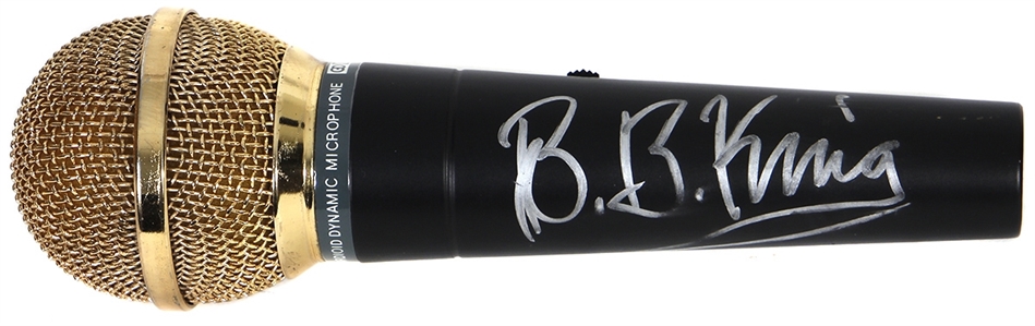 B.B. King Stage Played & Signed 2005 Gibson Lucille Guitar with Stage Used & Signed Microphone (JSA & RGU)