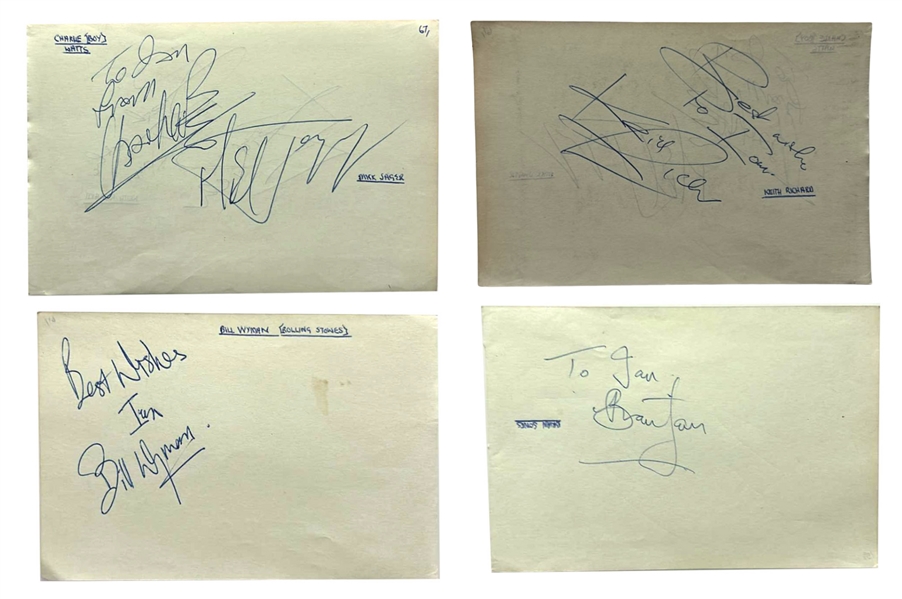 The Rolling Stones Signed Cuts (3) With Brian Jones (REAL)