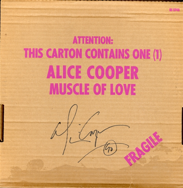 Alice Cooper Signed “Muscle of Love” Box