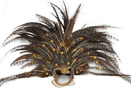 Cardi B 2018 EW Entertainer of the Year Photoshoot Worn Feather Headpiece