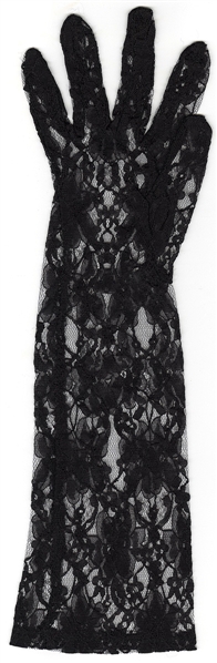 Prince Owned & Stage Worn Black Lace Gloves Circa 1984-1999