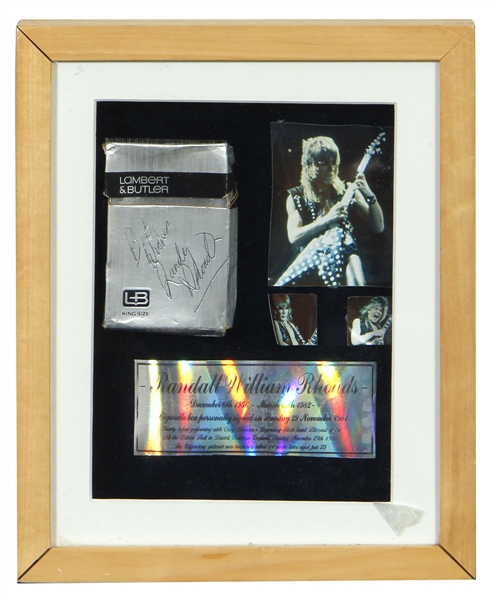 Randy Rhoads Signed Cigarette Box (REAL)