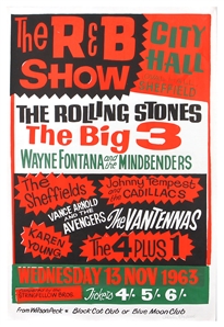 The Rolling Stones 11/13/1963 Hand Painted Poster