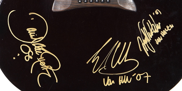 Van Halen Band Signed Acoustic Guitar (REAL)