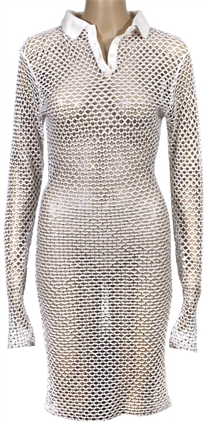 Cardi B Christian Cowan Event Worn White Crystal Dress (Photo-Matched)