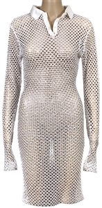 Cardi B Christian Cowan Event Worn White Crystal Dress (Photo-Matched)