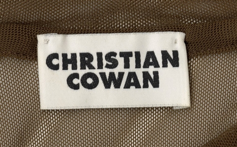 Lil Nas X 2021 Christian Cowan Spring Line Photoshoot Worn Brown Crystal Top