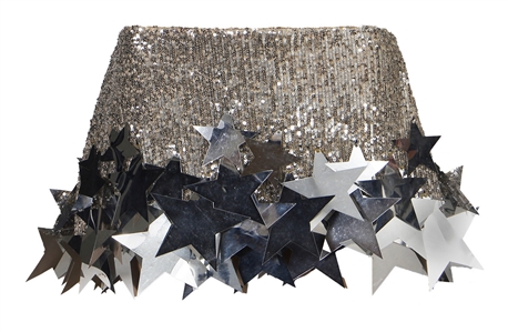 Tyla “Water" 10/26/2023 Live From the Tonight Show Featuring Jimmy Fallon Performance Worn Christian Cowan Silver Star Skirt