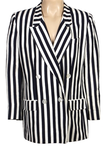 Mick Jagger Owned & Worn Collectible Gold White & Black Striped Jacket