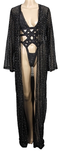 Jennifer Lopez 2019 “Hustlers" Screen Used Robe, Bodysuit Style Shirt & Prop Earrings